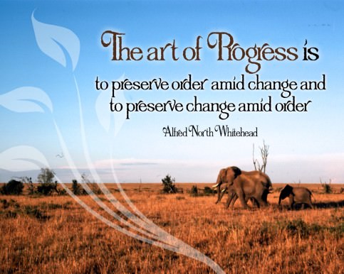 Fuelism #588: Fuelisms : The art of progress is to preserve order amid change and to preserve change amid order.: Fuelisms : The art of progress is to preserve order amid change and to preserve change amid order.