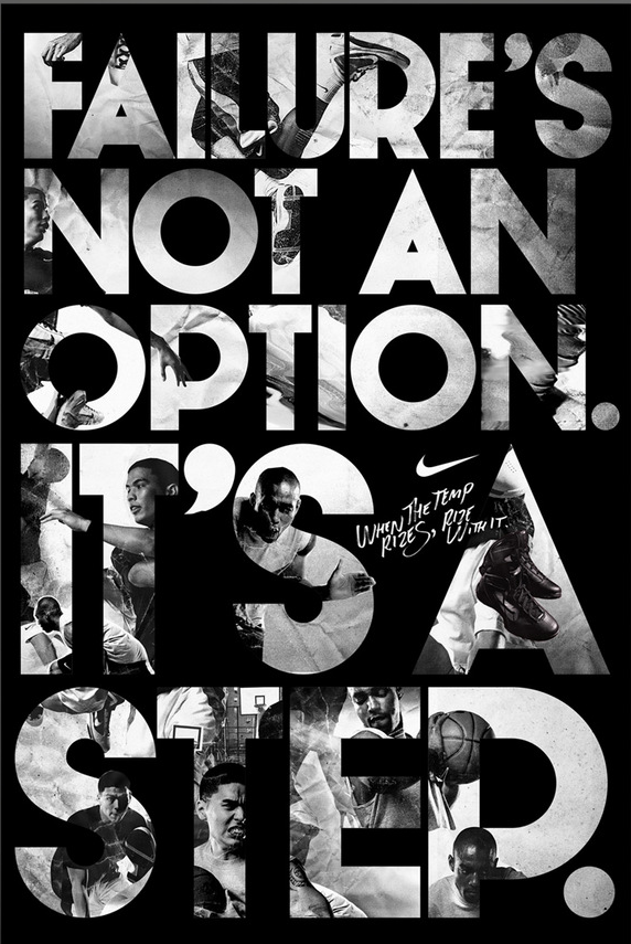 Fuelism #983: Failure\'s not an option. It\'s a step.: Failure's not an option. It's a step.