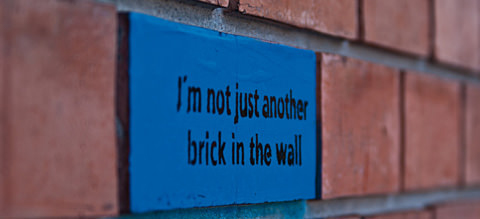 Fuelism #1085: I\'m not just another brick in the wall.: I'm not just another brick in the wall.