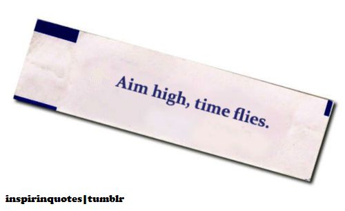 Fuelism #1206: Aim high, time flies.: Aim high, time flies.