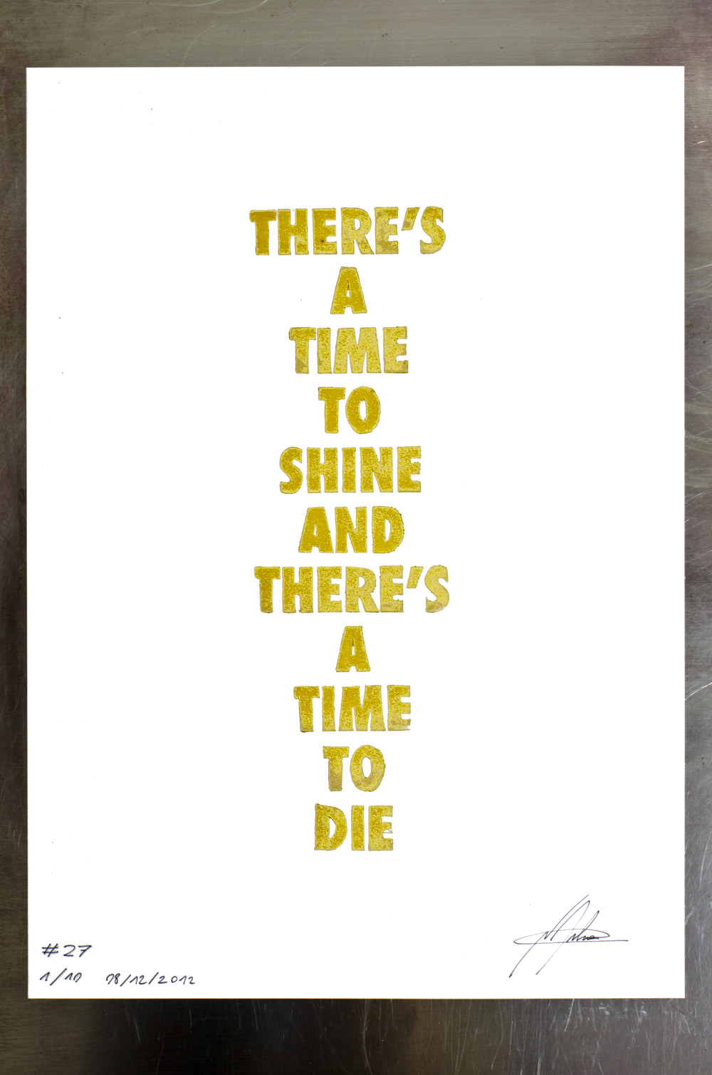 Fuelism #1328: There\'s a time to shine and there\'s a time to die.: There's a time to shine and there's a time to die.
