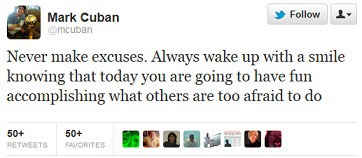 Fuelism #1601: Never make excuses. Always wake up with a smile knowing that today you are going to have fun accomplishing what others are too afraid to do.: Never make excuses. Always wake up with a smile knowing that today you are going to have fun accomplishing what others are too afraid to do.