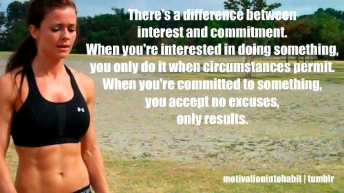 Fuelism #1620: There\'s a difference between interest and commitment. When you\'re interested in doing something, you only do it when circumstances permit. When you\'re committed to do something, you accept no excuses, only results.: There's a difference between interest and commitment. When you're interested in doing something, you only do it when circumstances permit. When you're committed to do something, you accept no excuses, only results.